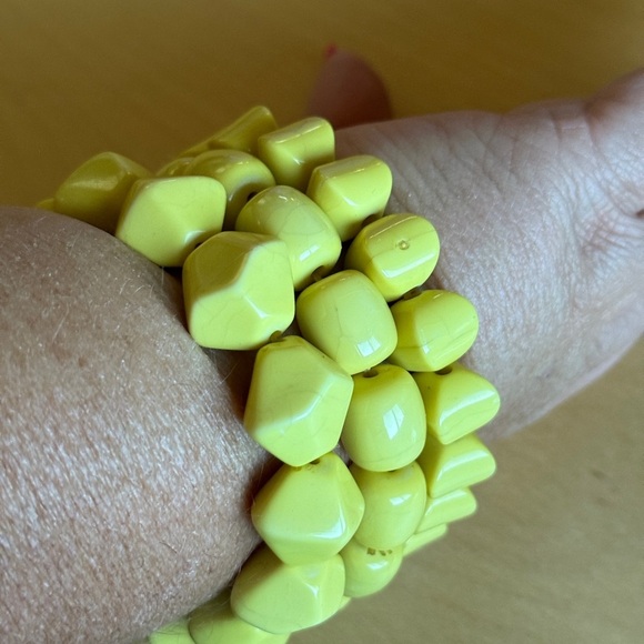 Yellow Beaded Bracelets Set of 3 - Picture 5 of 6